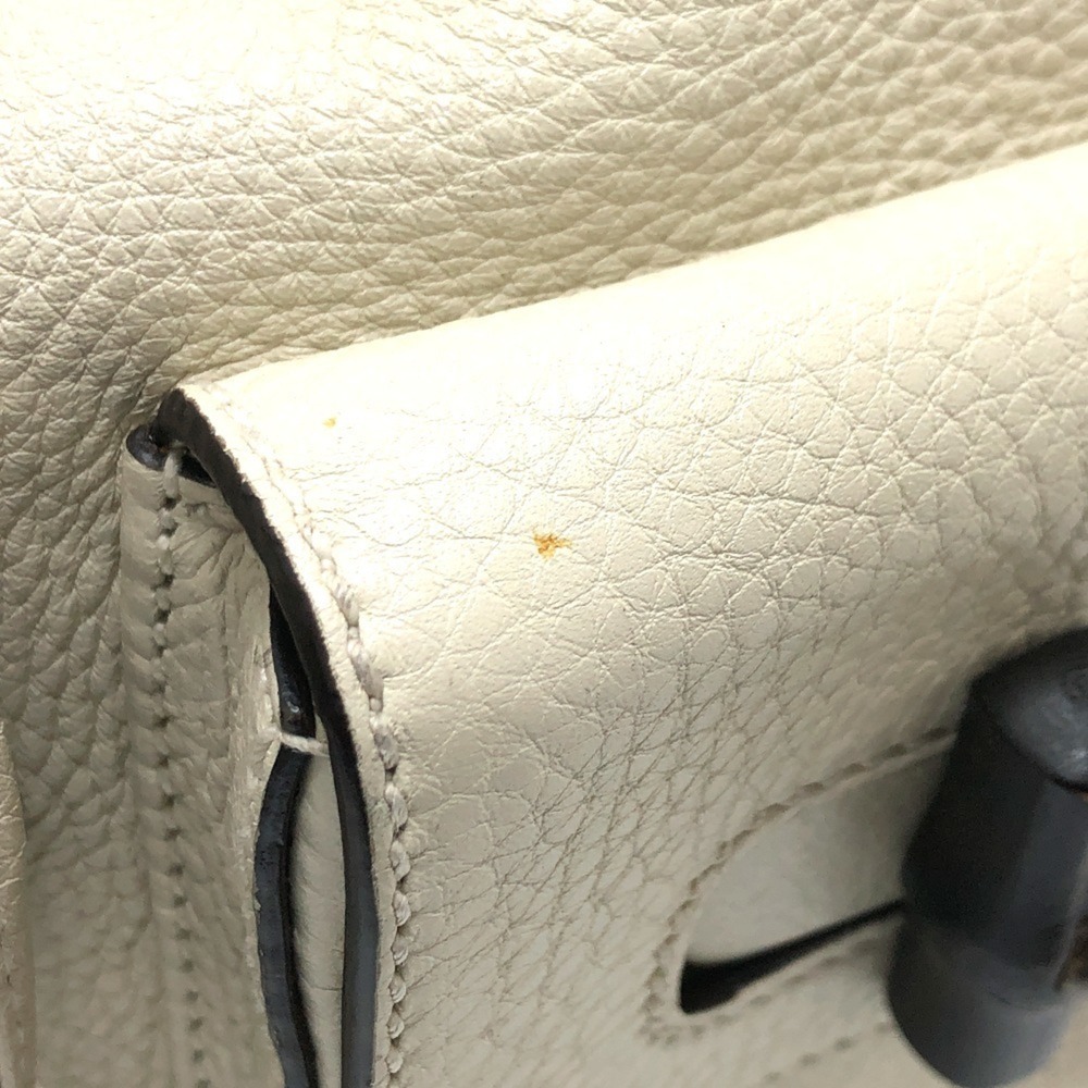 GUCCI White Leather Bamboo Backpack - Picture 8 of 16